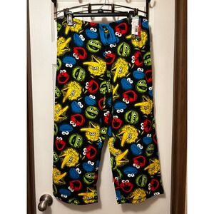 Sesame Street Pajama Pants XL Elmo Cookie Monster Big Bird Cotton Sleepwear New